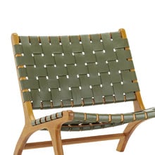 Casey Woven Cowhide Leather Lounge Chair